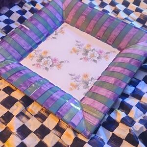 Vintage 12" Sq. Ceramic Plate, Made in 2003